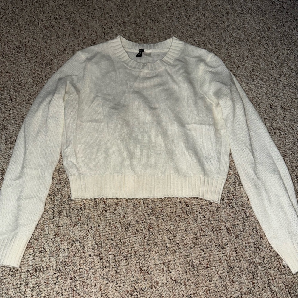 H&M Cream Crew Neck Sweater